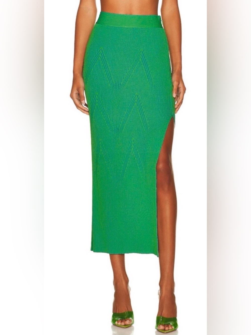 Aknvas Leslie Rib Knit Midi Skirt